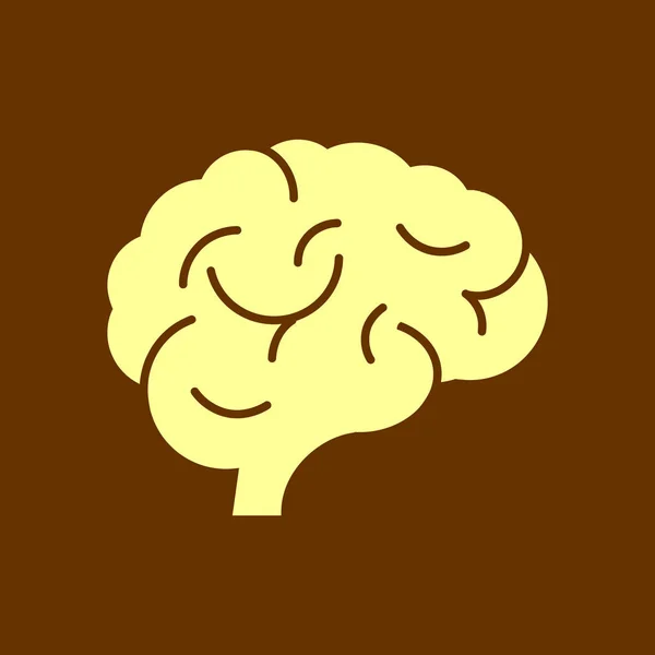 Hjärnan-ikonen, illustration — Stock vektor