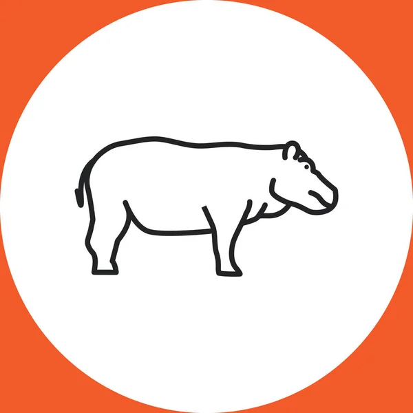 Hippo web-ikonen — Stock vektor