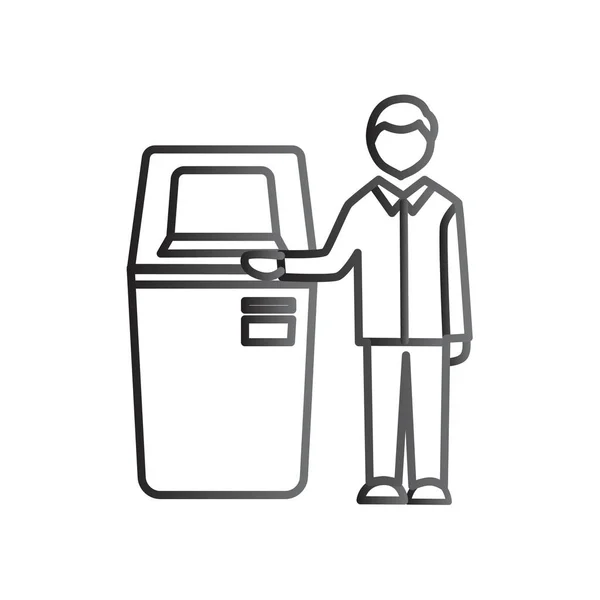 Self-service terminal pictogram — Stockvector