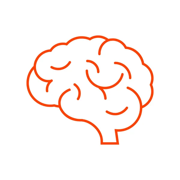 Hersenen icoon, illustratie — Stockvector