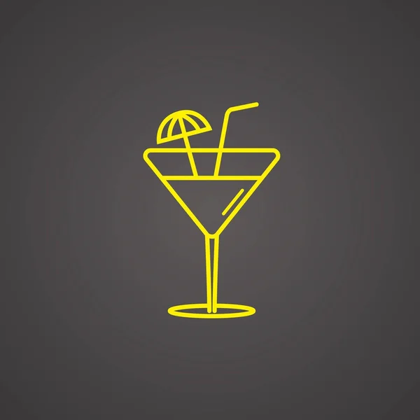 Icône cocktail alcool — Image vectorielle