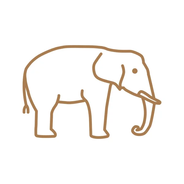 Icône web éléphant — Image vectorielle