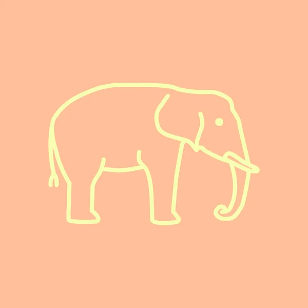 Elefante web icono — Vector de stock