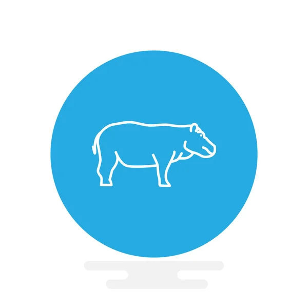 Hippo web pictogram — Stockvector