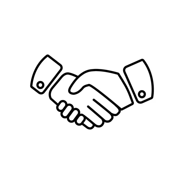 Handshake icon, cooperation — Stock Vector