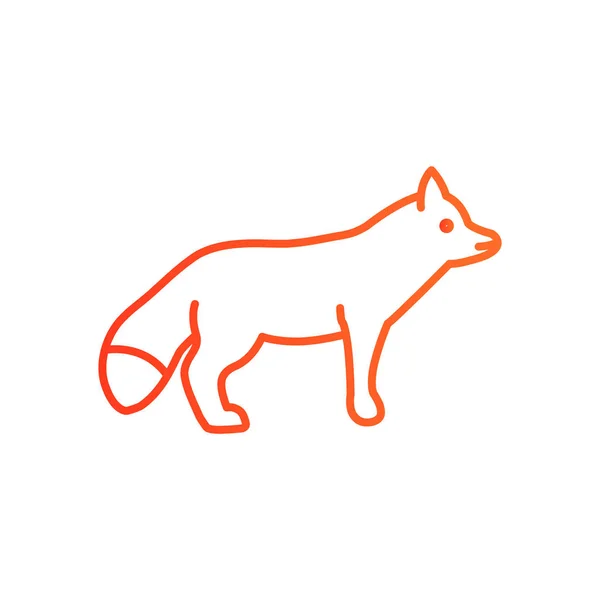 Fox icono web — Vector de stock