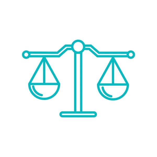 Icona scale di giustizia — Vettoriale Stock