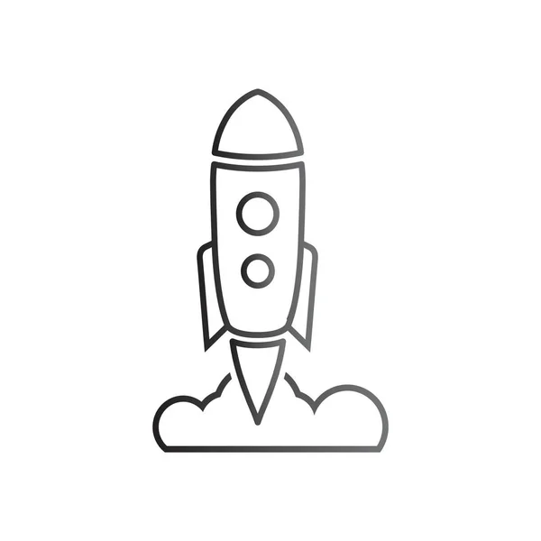 Rocket, icona dell'astronave — Vettoriale Stock