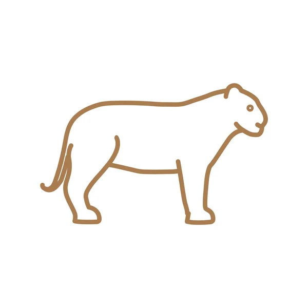 Icône web Puma — Image vectorielle