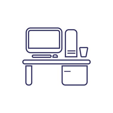 Çalışma alanı ile bilgisayar kutsal kişilerin resmi