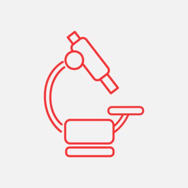 Mikroskop Düz Simgesi 