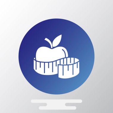 elma ve şerit metre