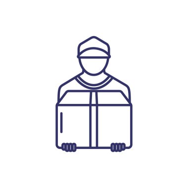 Kurye dağıtım paket simgesi