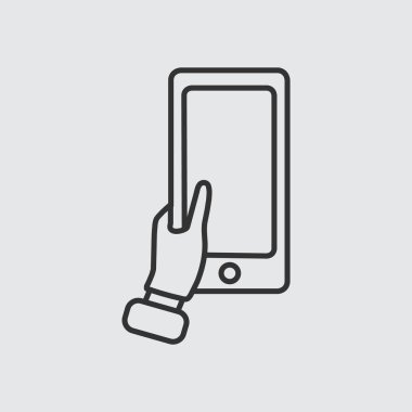 El ele tutuşan akıllı telefon simgesi