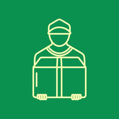 Kurye dağıtım paket simgesi