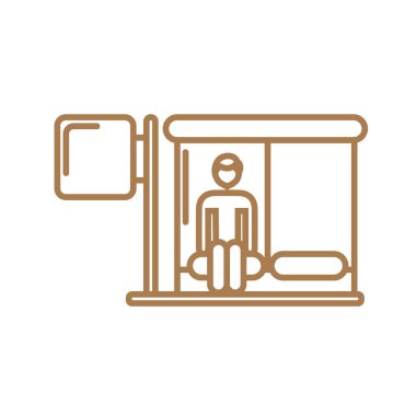 otobüs durağı simgesinin kişi