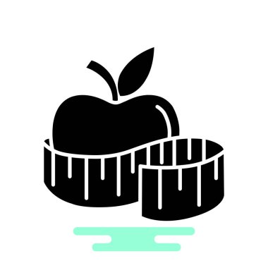 elma ve şerit metre