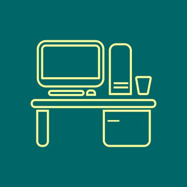 Çalışma alanı ile bilgisayar kutsal kişilerin resmi