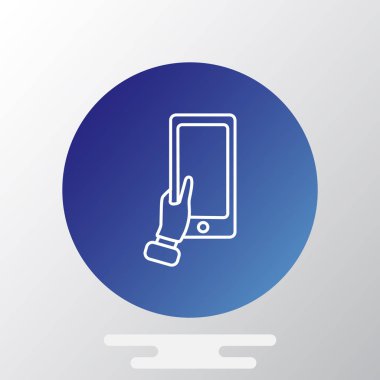 El ele tutuşan akıllı telefon simgesi