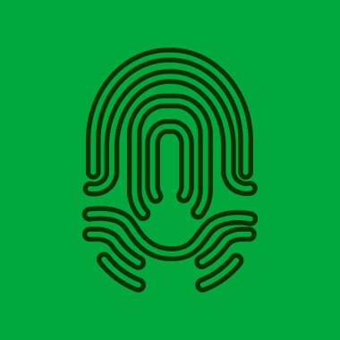 parmak izi basit simgesi