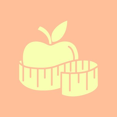 elma ve şerit metre