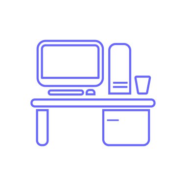 Çalışma alanı ile bilgisayar kutsal kişilerin resmi