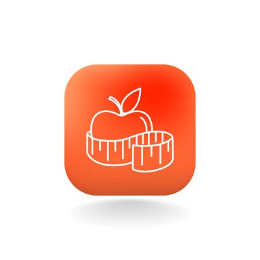 elma ve şerit metre