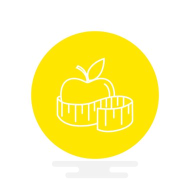 elma ve şerit metre