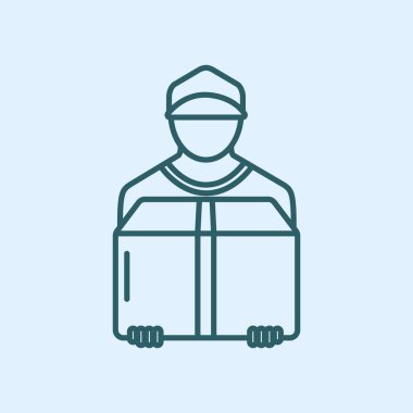 Kurye dağıtım paket simgesi