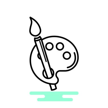   Fırça ve paleti simgesi