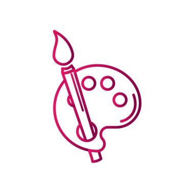   Fırça ve paleti simgesi