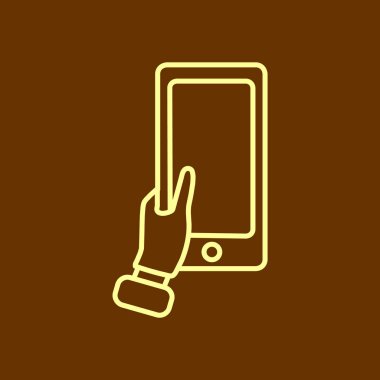 El ele tutuşan akıllı telefon simgesi