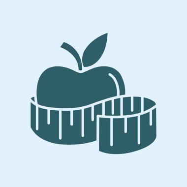 elma ve şerit metre