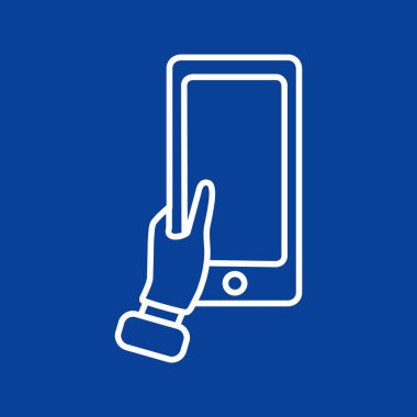 El ele tutuşan akıllı telefon simgesi