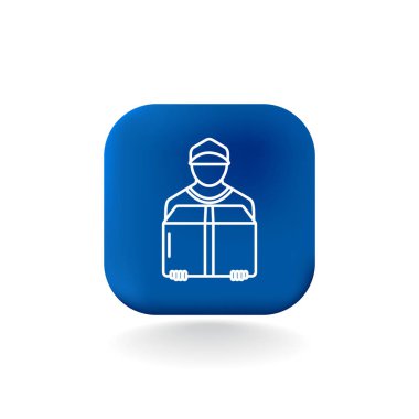 Kurye dağıtım paket simgesi