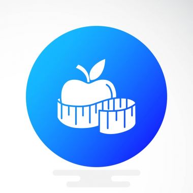 elma ve şerit metre