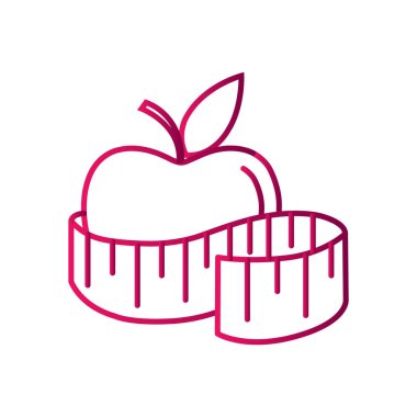 elma ve şerit metre