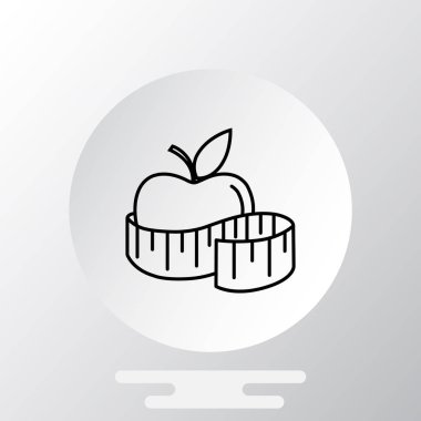 elma ve şerit metre