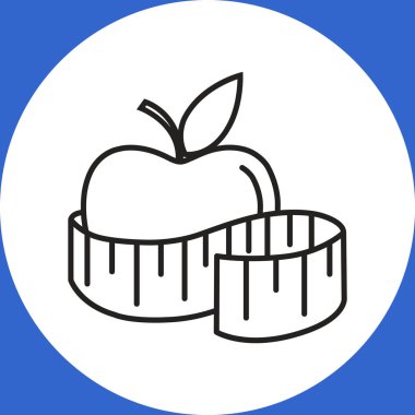 elma ve şerit metre