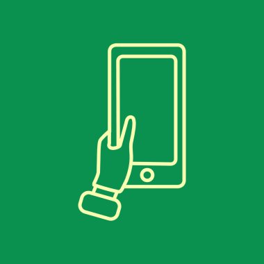 El ele tutuşan akıllı telefon simgesi