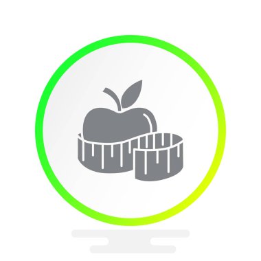 elma ve şerit metre