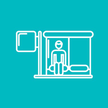 otobüs durağı simgesinin kişi