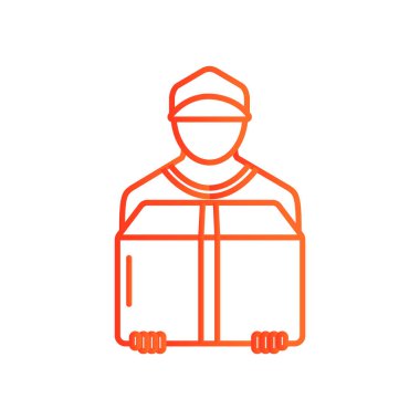 Kurye dağıtım paket simgesi