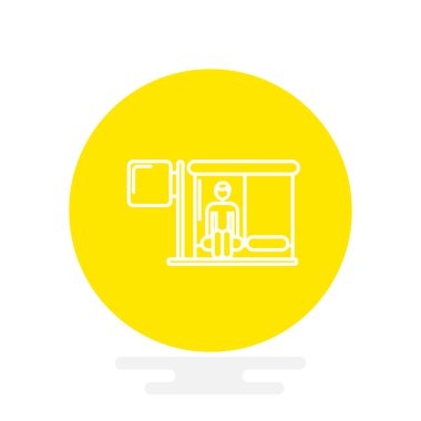 otobüs durağı simgesinin kişi