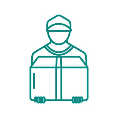 Kurye dağıtım paket simgesi