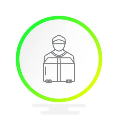 Kurye dağıtım paket simgesi