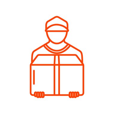 Kurye dağıtım paket simgesi