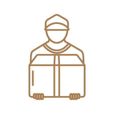 Kurye dağıtım paket simgesi