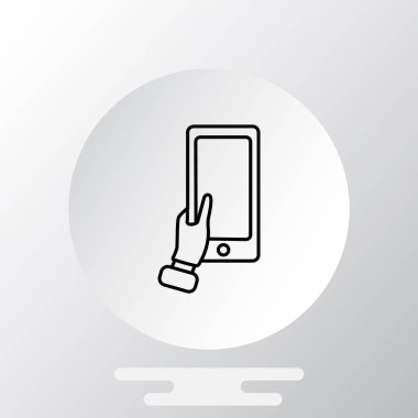 El ele tutuşan akıllı telefon simgesi