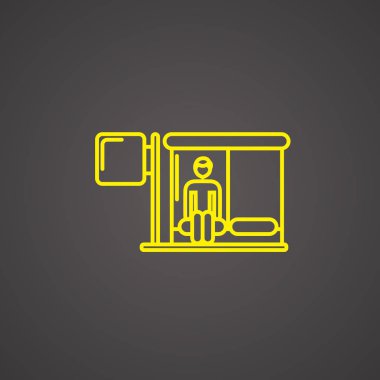 otobüs durağı simgesinin kişi